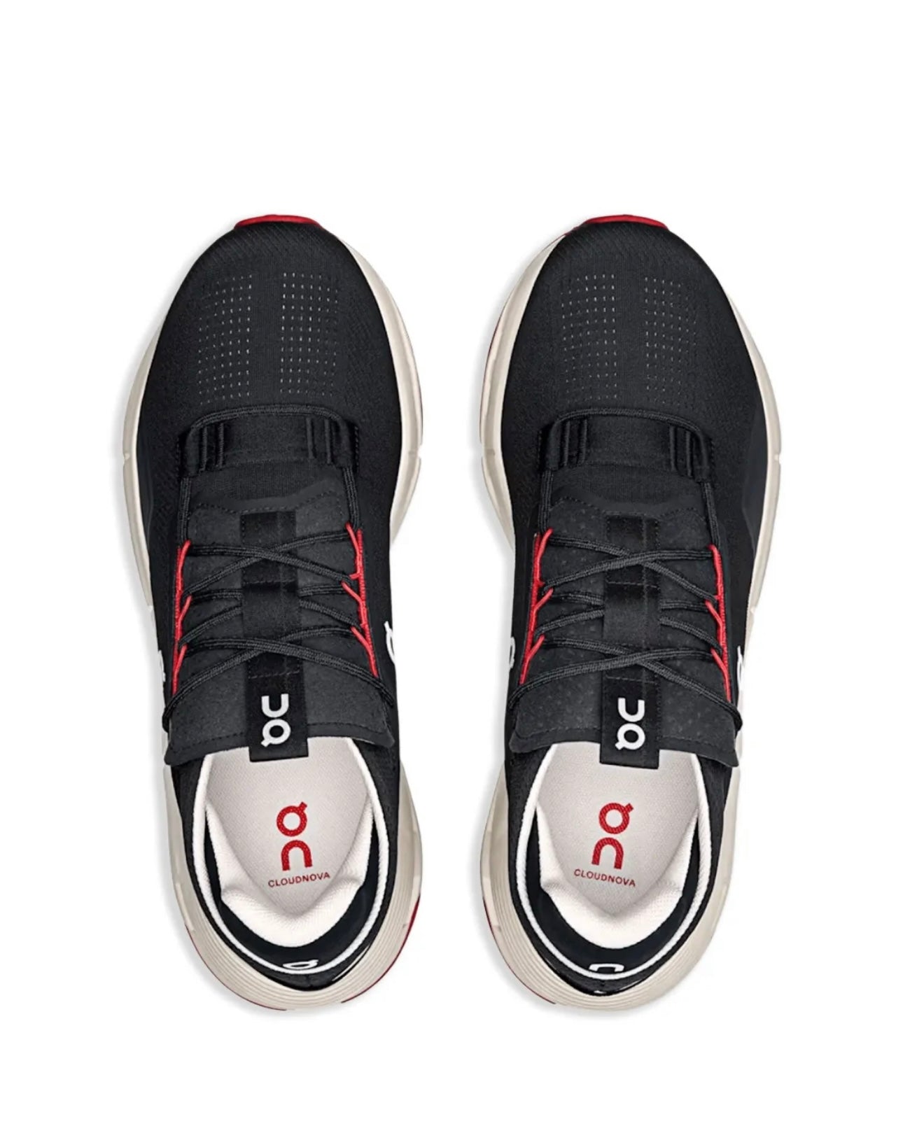 On Cloud Black Cream Red