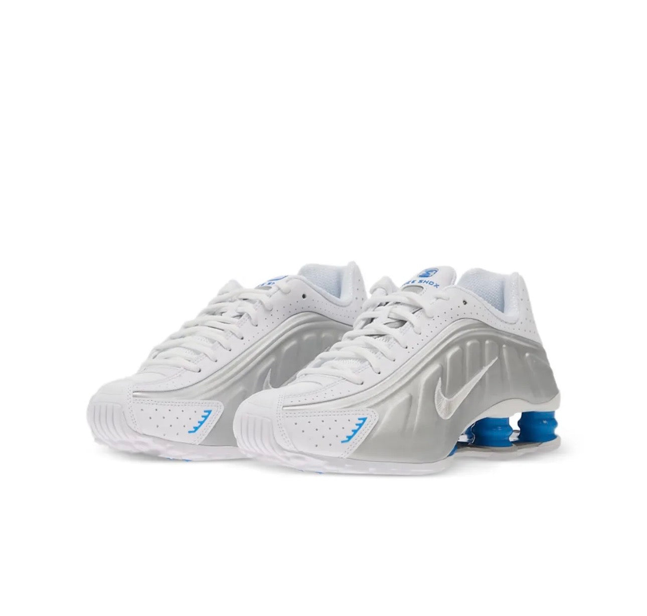 Nike Shox R4 Silver White Blue