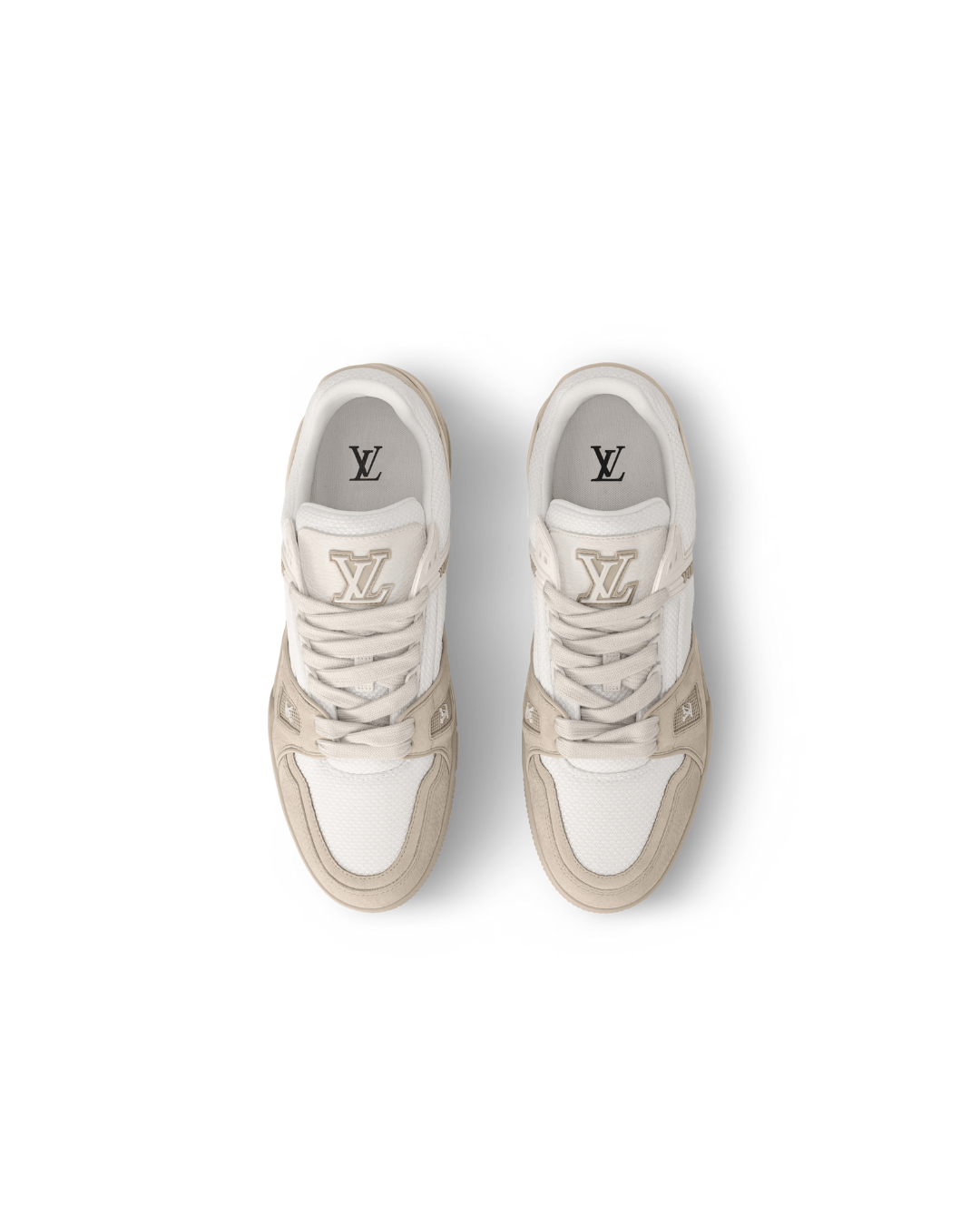 לואי ויטון סניקרס לבן עם שמנת