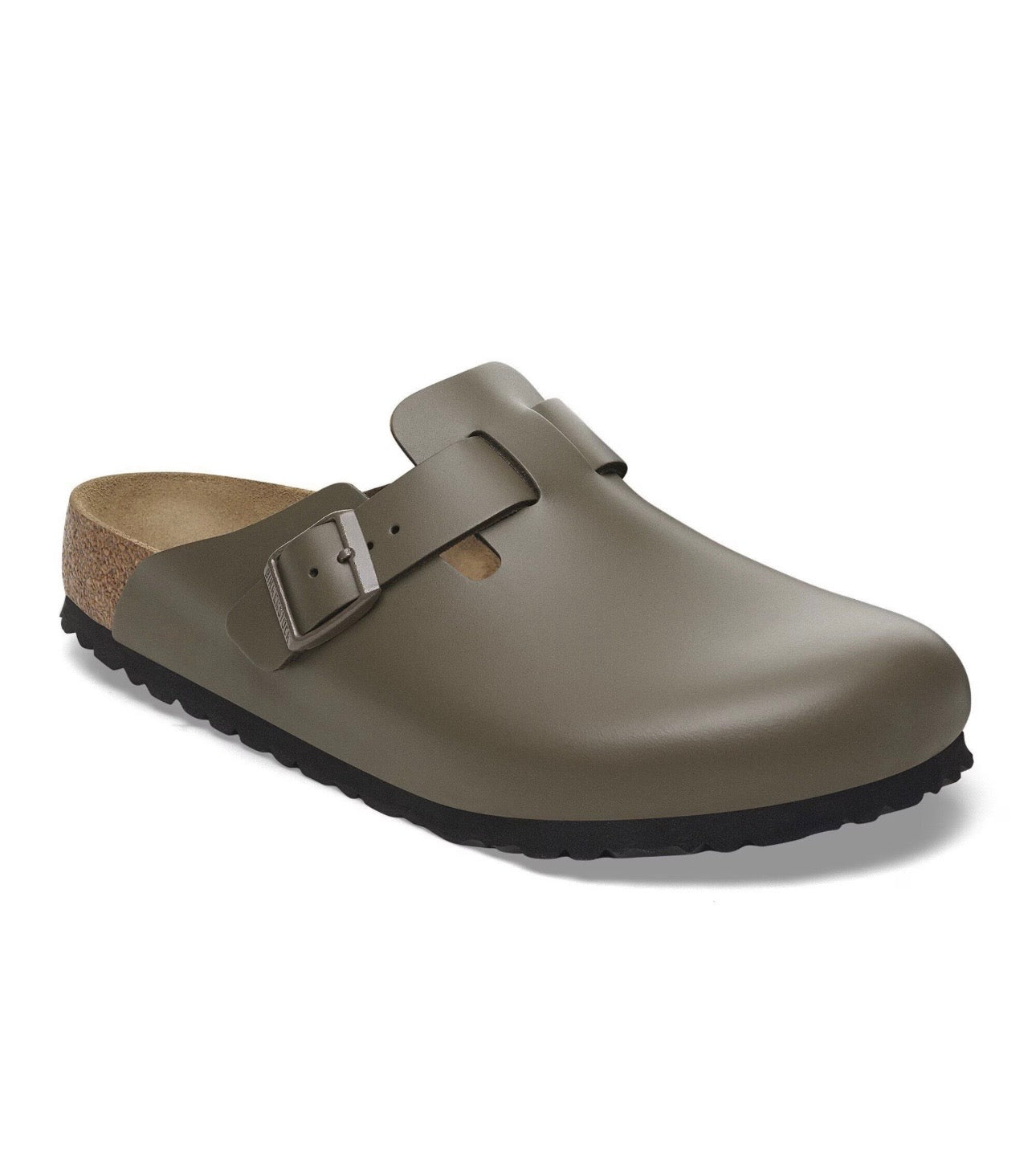 Birkenstock Boston leather concrete gray