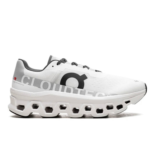 On Cloudmonster white grey