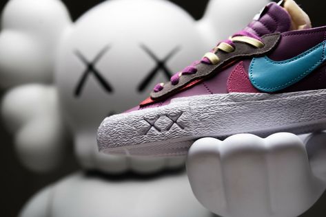 Nike Blazer Low Sacai Kaws Purple Dusk - תמונה 3