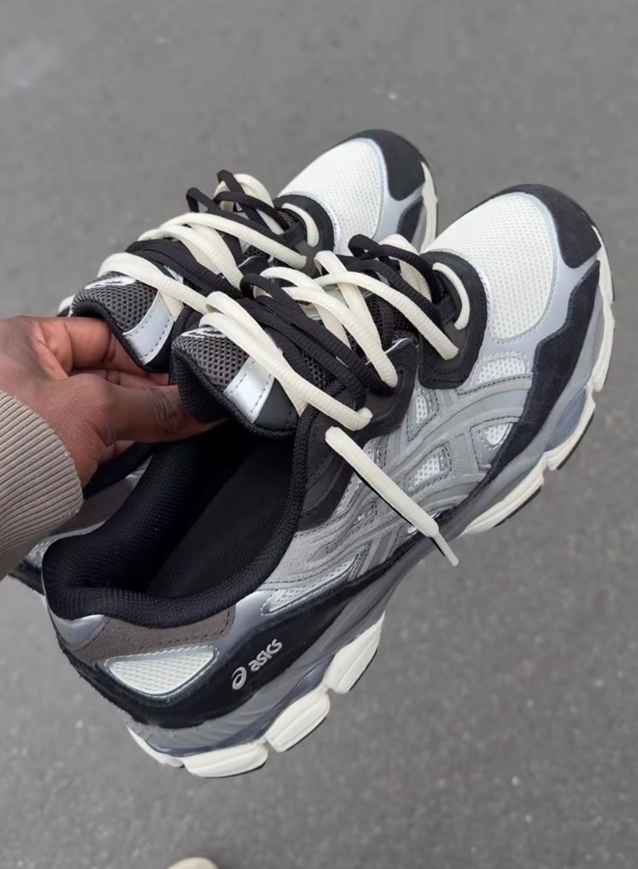 Asics Gel Black White Gray