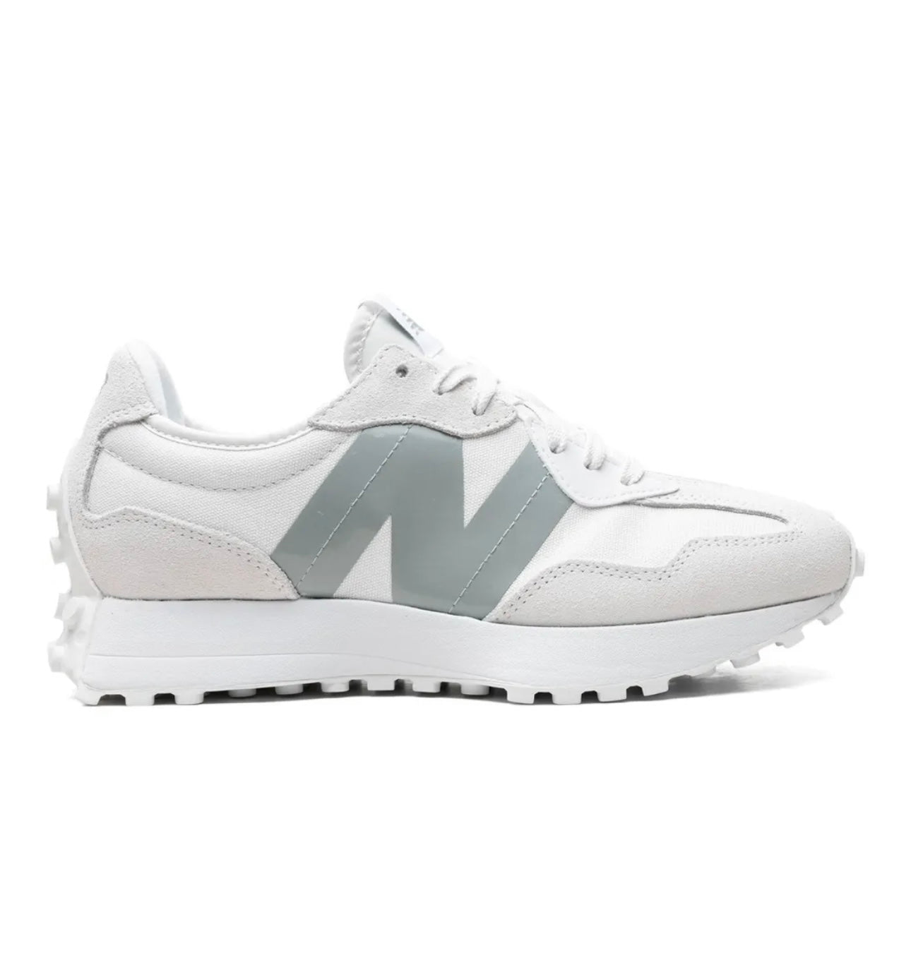 New Balance 327 white light green