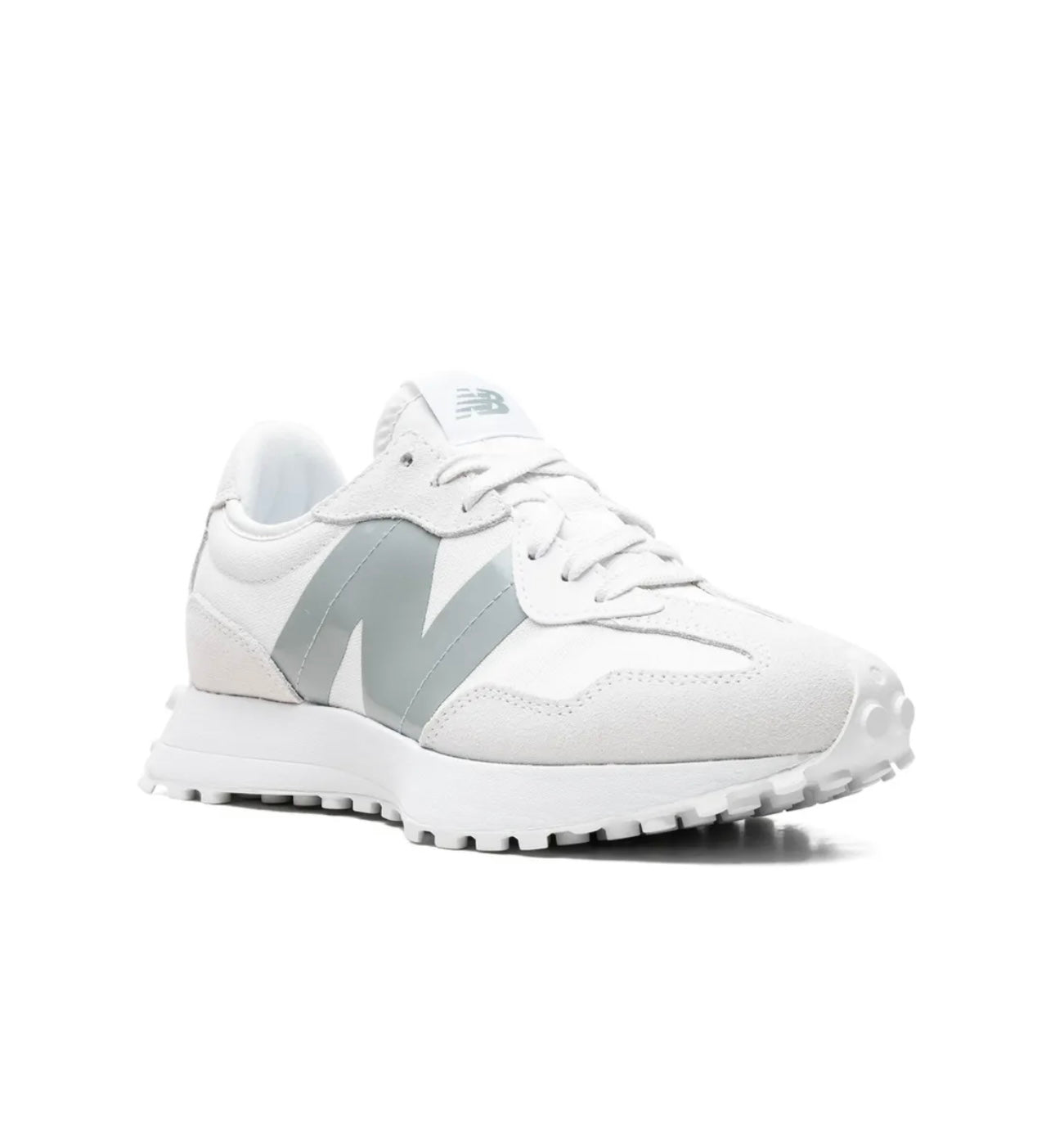 New Balance 327 white light green