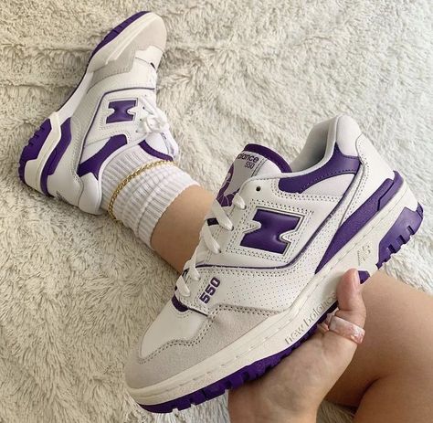 New Balance 550 White Purple - תמונה 2